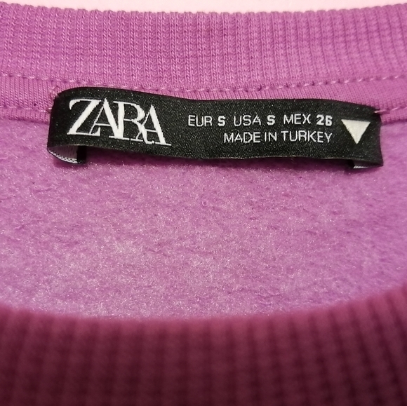 ZARA Sweatshirt in Purple - Picture 3 of 3